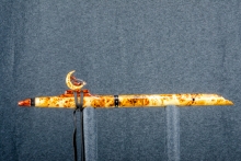 Yellow Cedar Burl Native American Flute, Minor, Mid A#-4, #P2I (10)